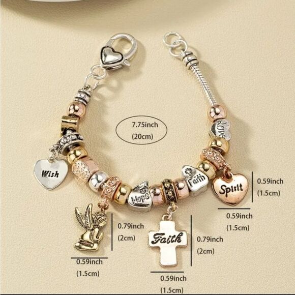 Faith Hope Spirit Charm bracelet - Picture 6 of 6